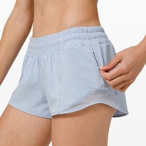 Light Blue Lululemon Hottie Hot shorts 2.5